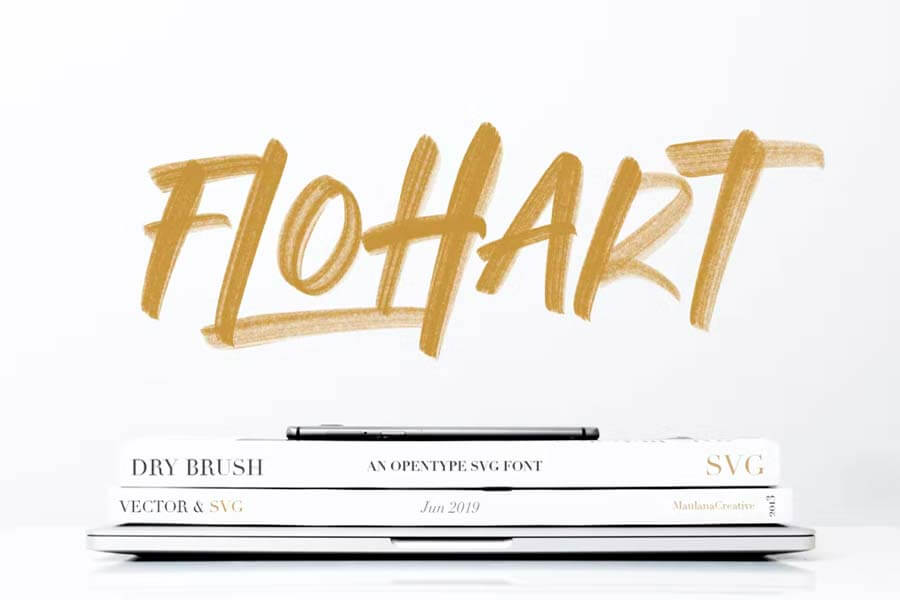 Flohart SVG Brush Font