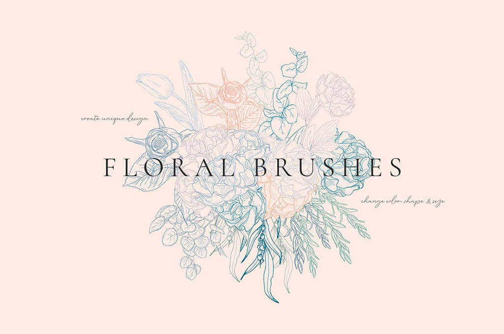 Floral Flexible Illustrator Brushes