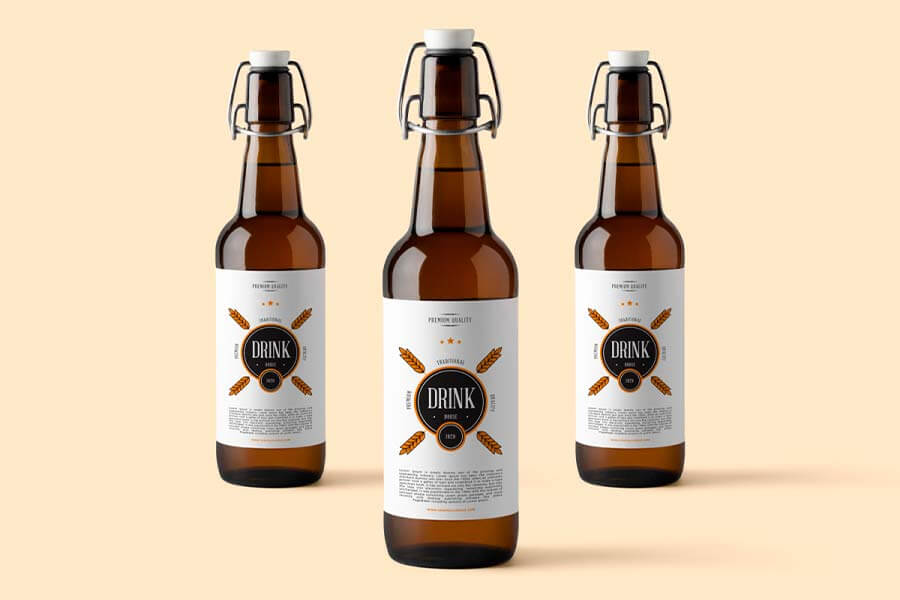 Free Beverage Bottle Mockup Set