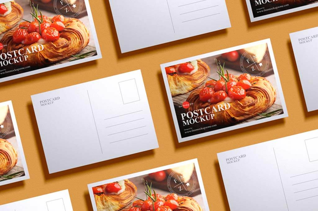 Free Branding Postcard Mockup