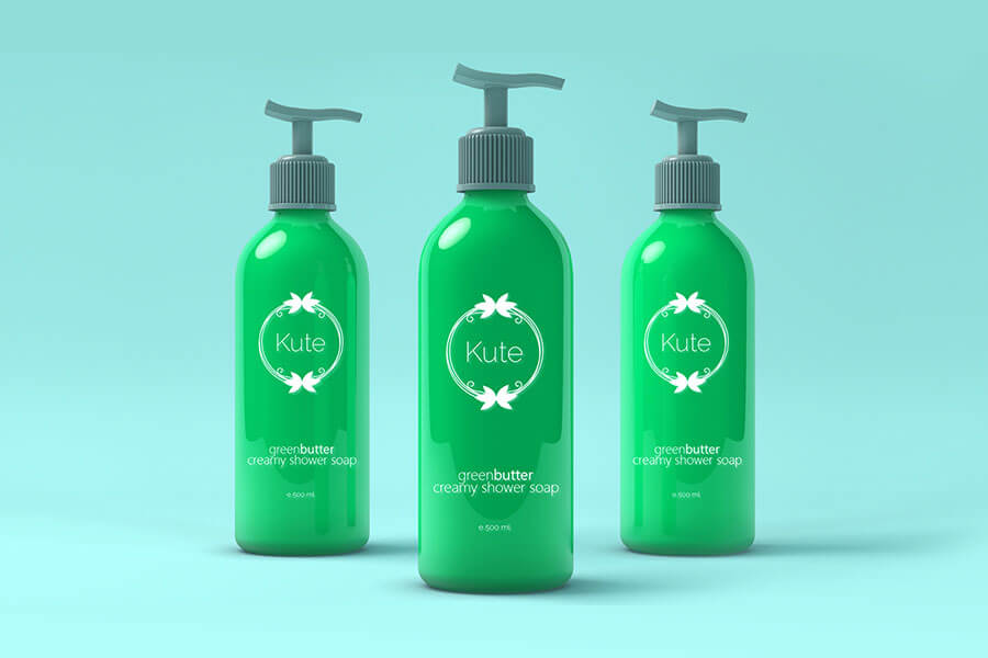 Free Cosmetic Dispensers Bottles Mockup