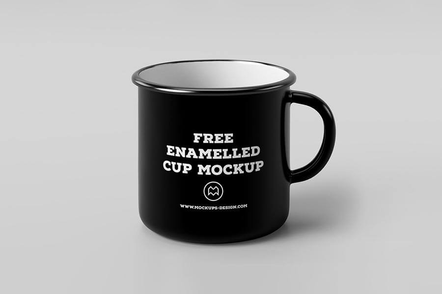 Free Enamel Mug Mockup