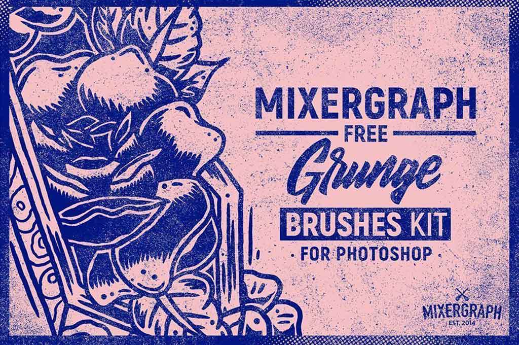 Free Grunge Photoshop Brushes Kit