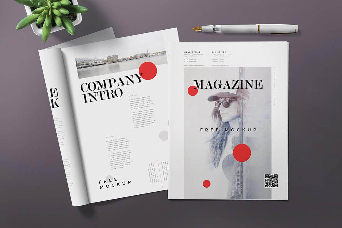 Free Magazine Ad Mockup