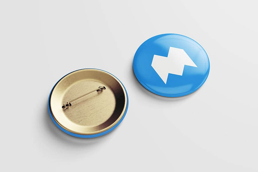 Free Pin Button Mockup