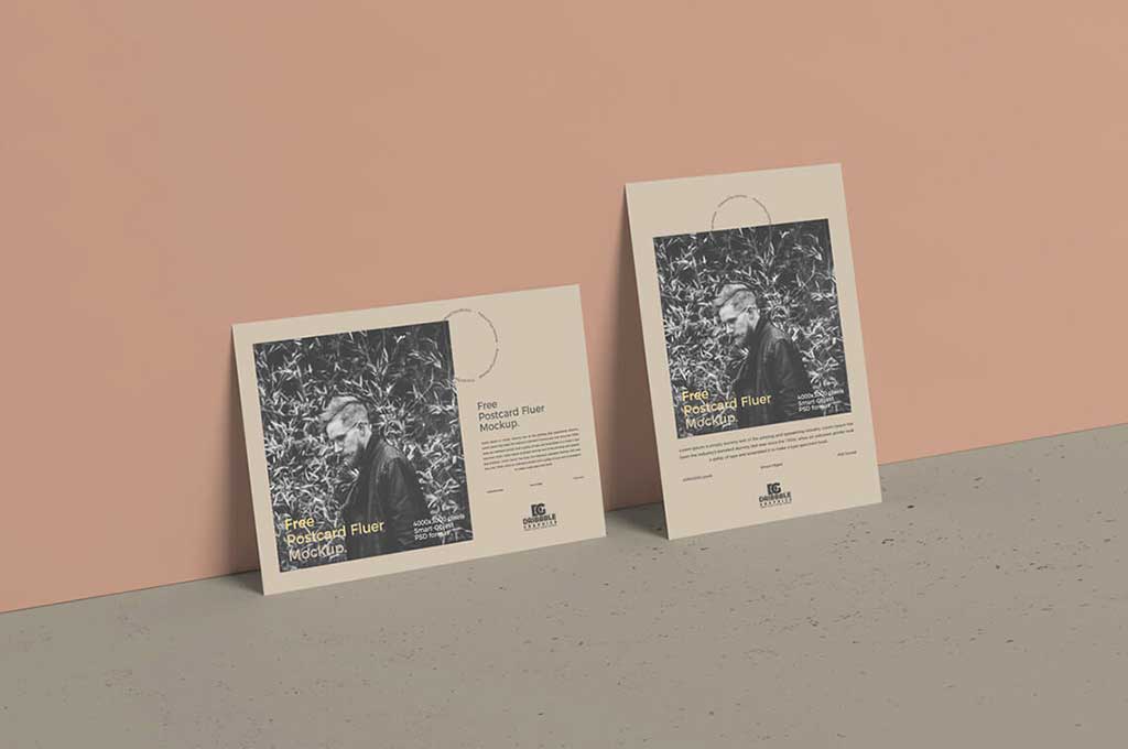 Free Postcard Flyer Mockup PSD For Presentation