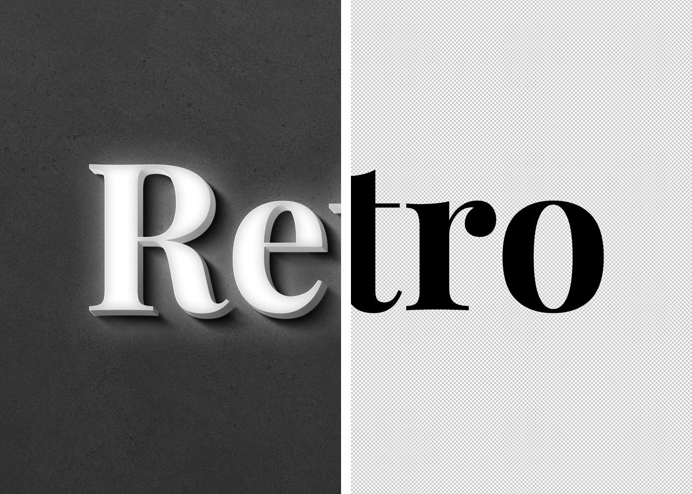 Free Retro Film Text Effect