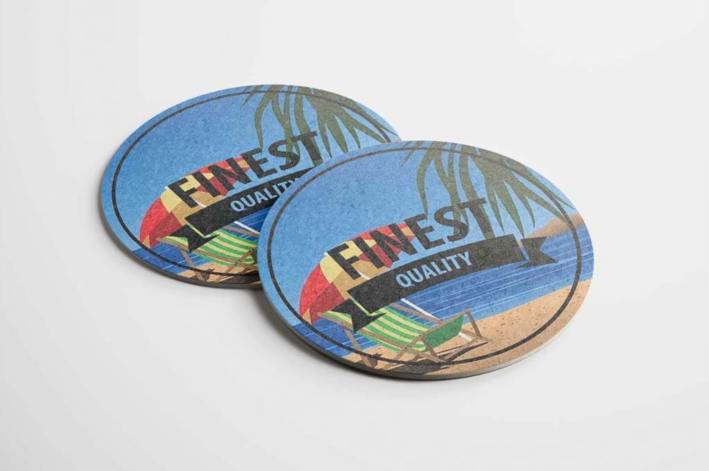 Free Round Coasters Mockup (PSD)