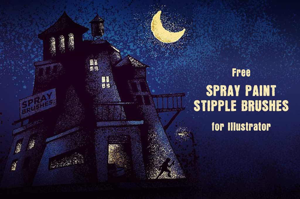 Free Spray Paint Stipple Brushes for Illustrator