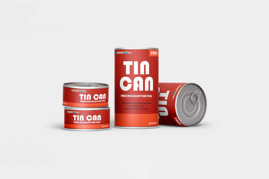 Free Tin Can Mockup PSD