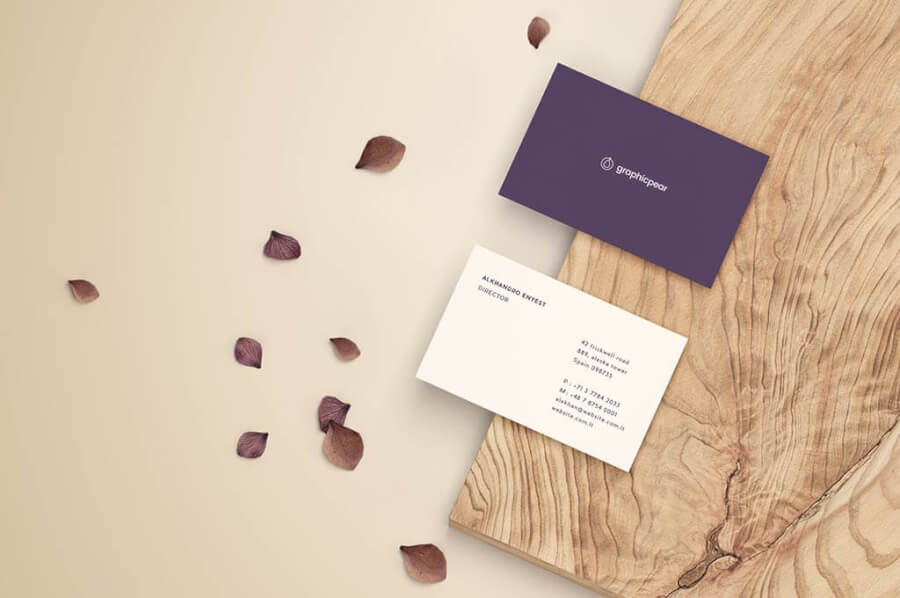 Front & Back Business Card Mockup