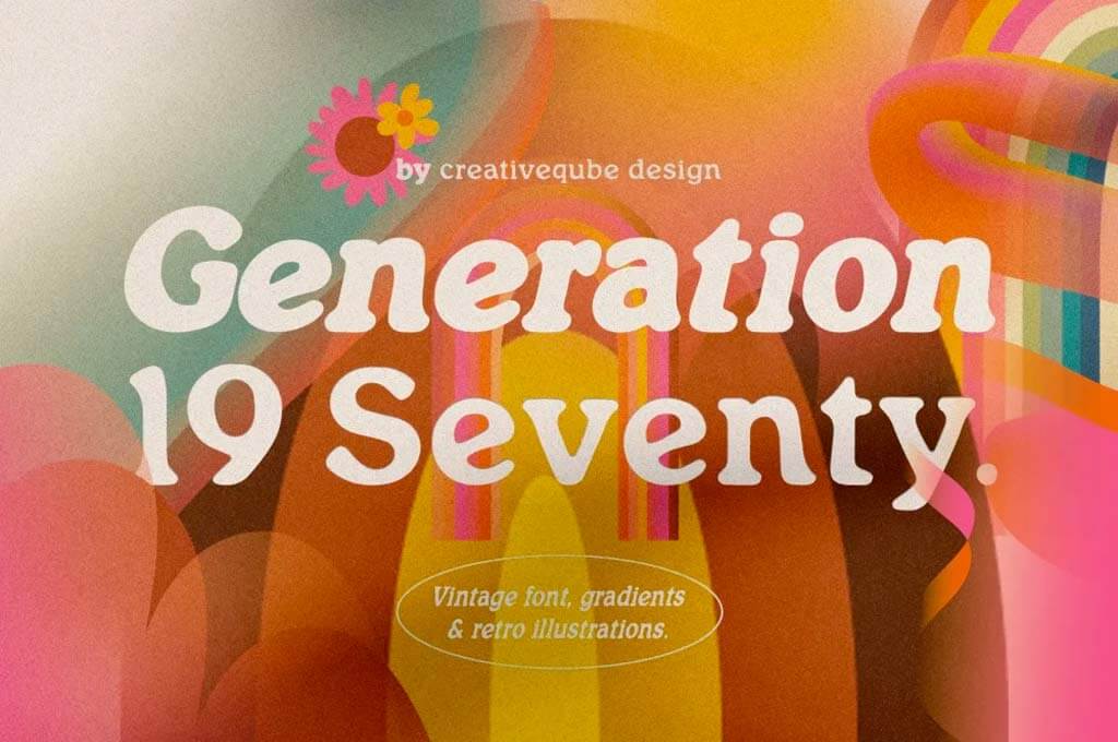 Generation 1970 Fonts & Gradients