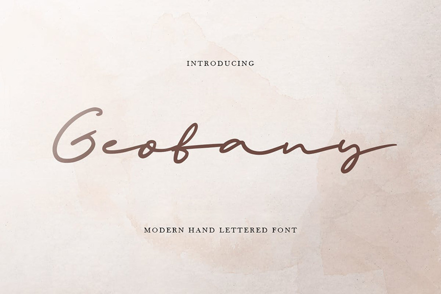 Geofany - Modern Hand Lettered Beauty Script Font