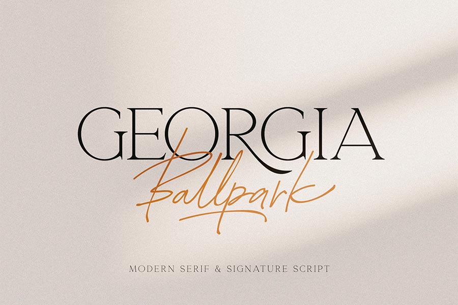 Georgia Ballpark Font Duo