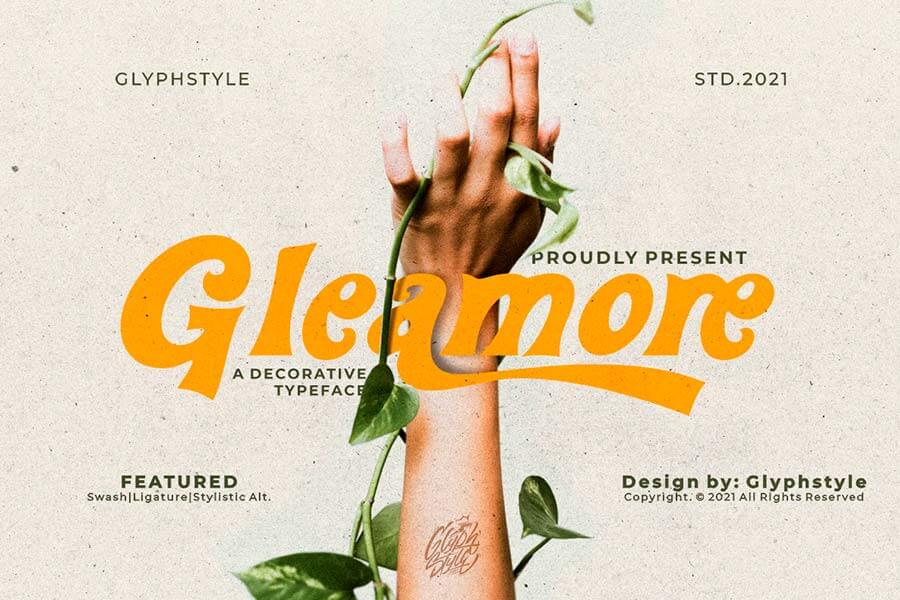 Gleamore Decorative Retro Display Font