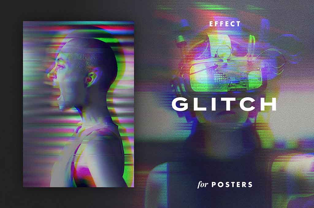 Glitch Photo Effect for Posters