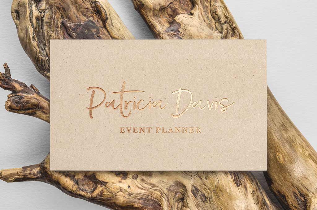 Gold Foil Business Cards Mockup