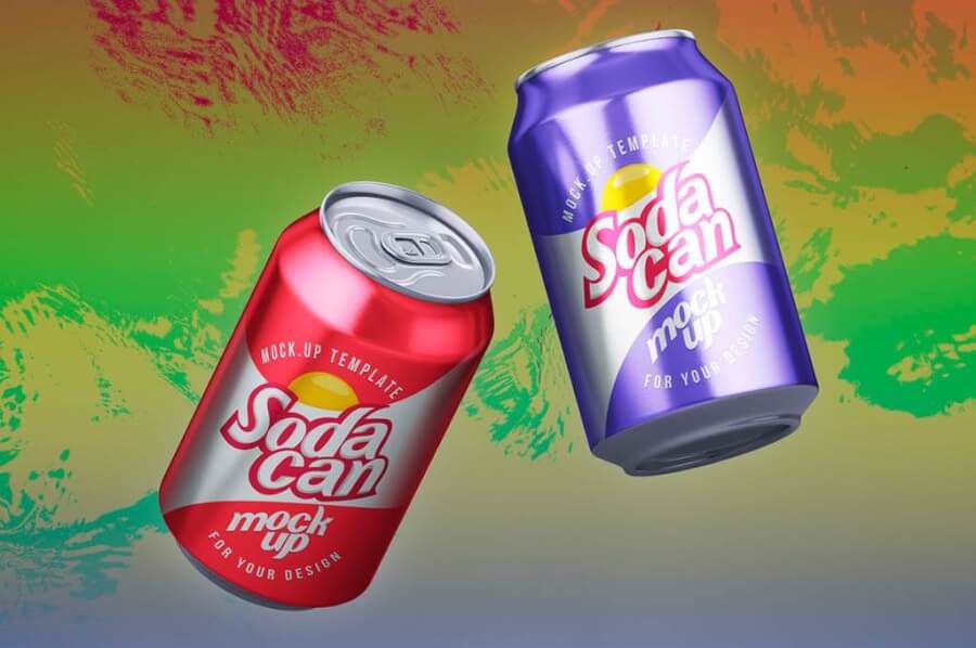 Gravity PSD Soda Can Mockup