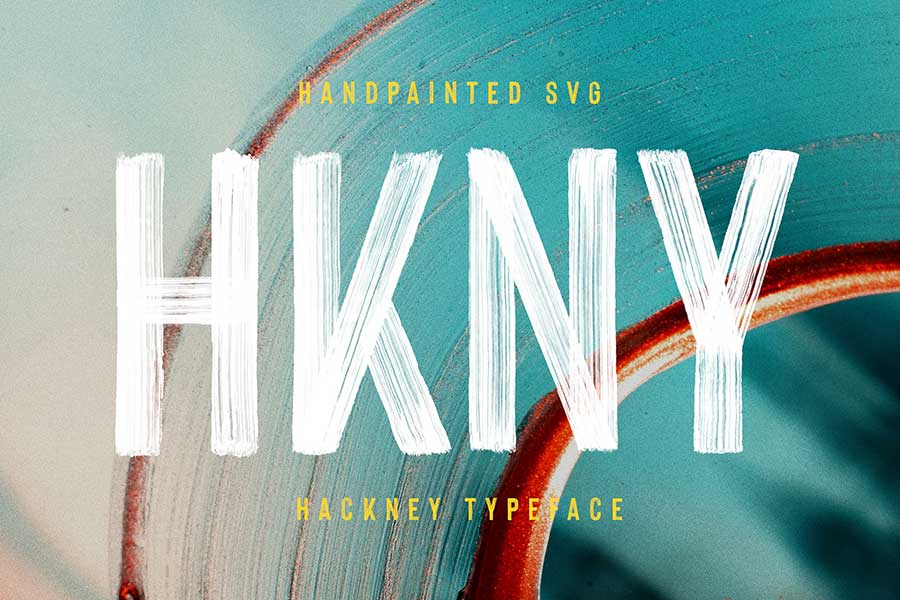 Hackney Hand-painted SVG Font