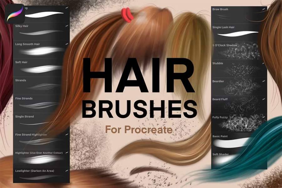 Hair Brushes For Procreate