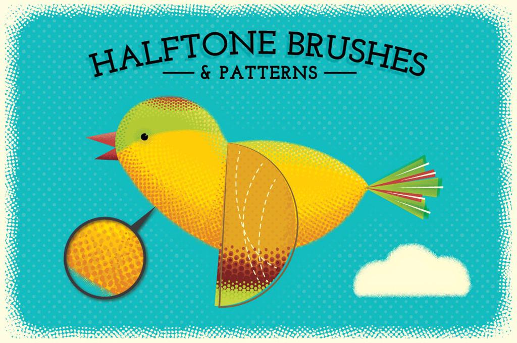 Halftone Brushes + Bonus Patterns