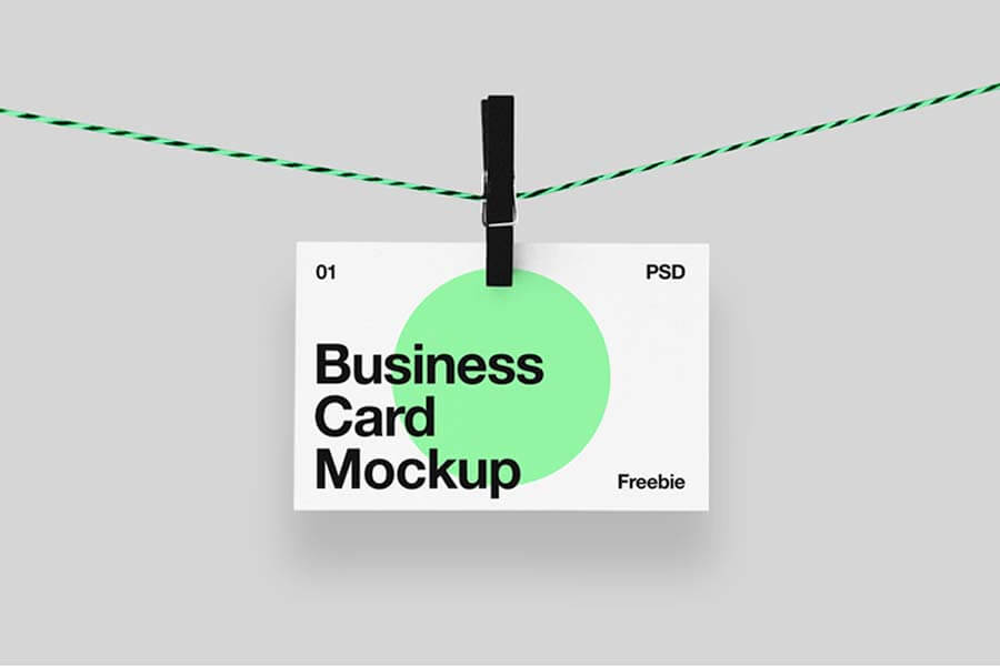 Hanging Business Card Mockup