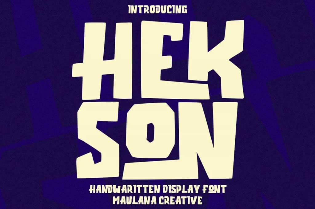 Hekson Handwritten Display Font