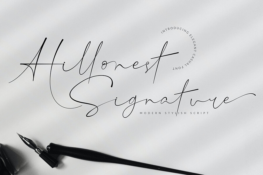 Hillonest Signature Font