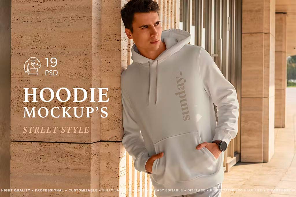 Hoodie Mockup Street Style