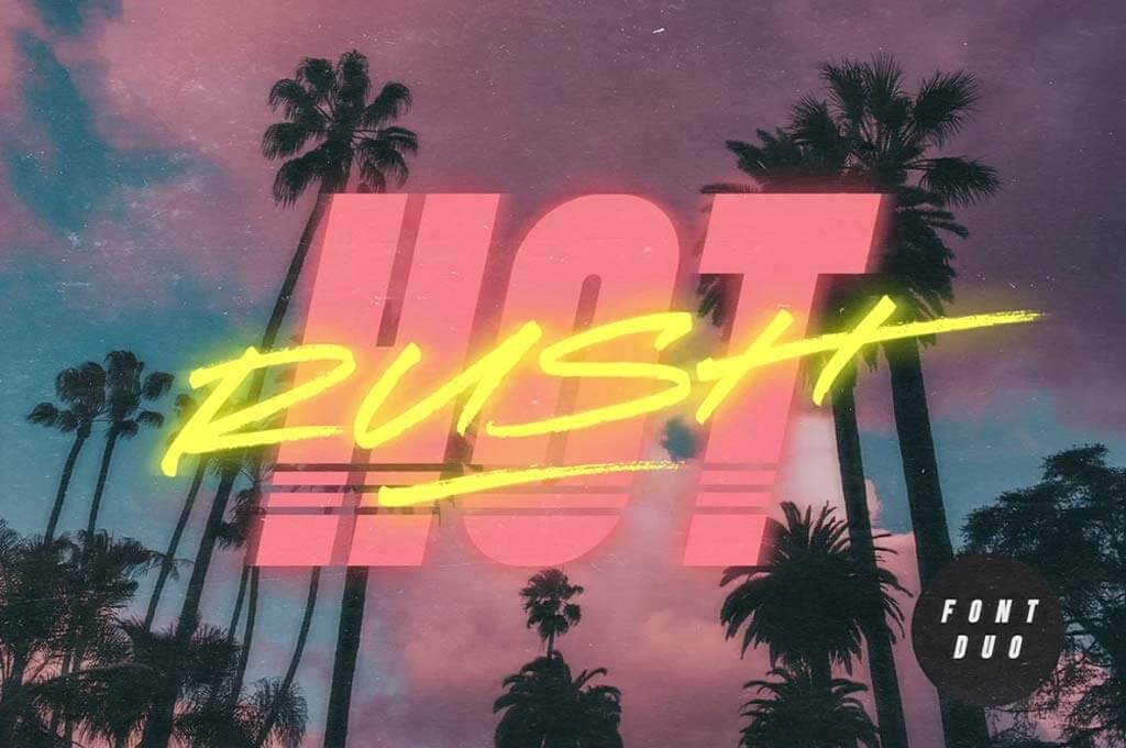 Hot Rush Font Duo