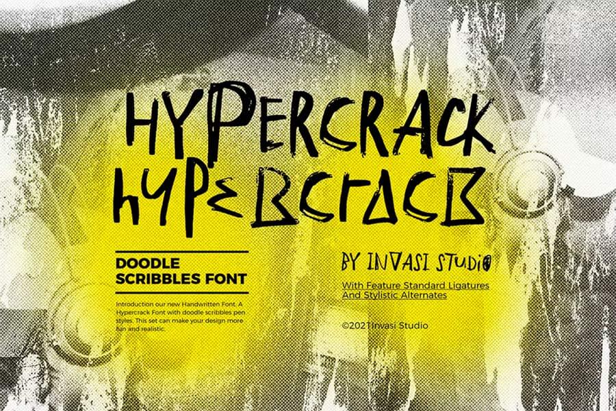 Hypercrack - Scribbles Font