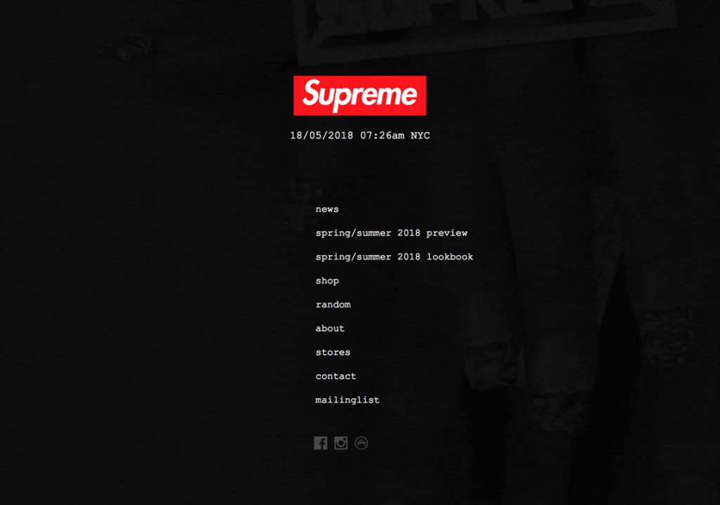 Brutalism: supremenewyork.com homepage