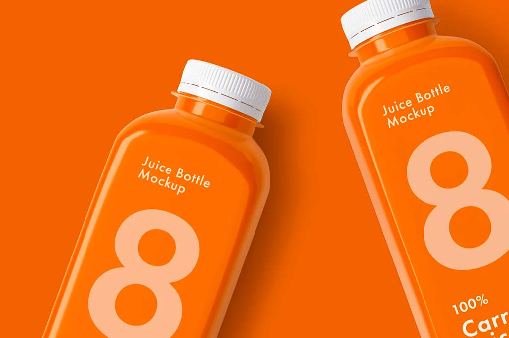 Juice Bottle Mockup Set