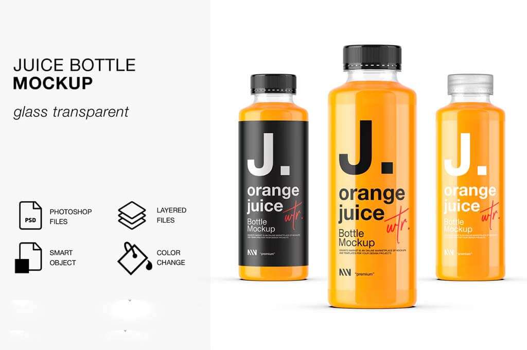 Juice Bottle Mockup