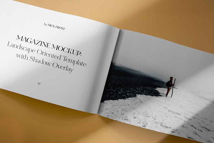 Landscape Magazine Spread Mockup