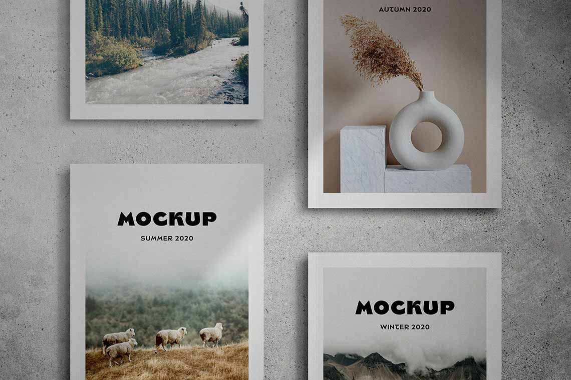 Magazine Cover Mockup Scenes