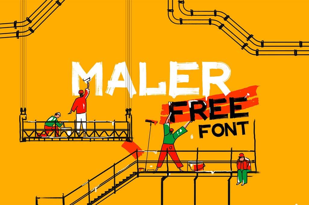 MALER Font — Free Latin/Cyrillic