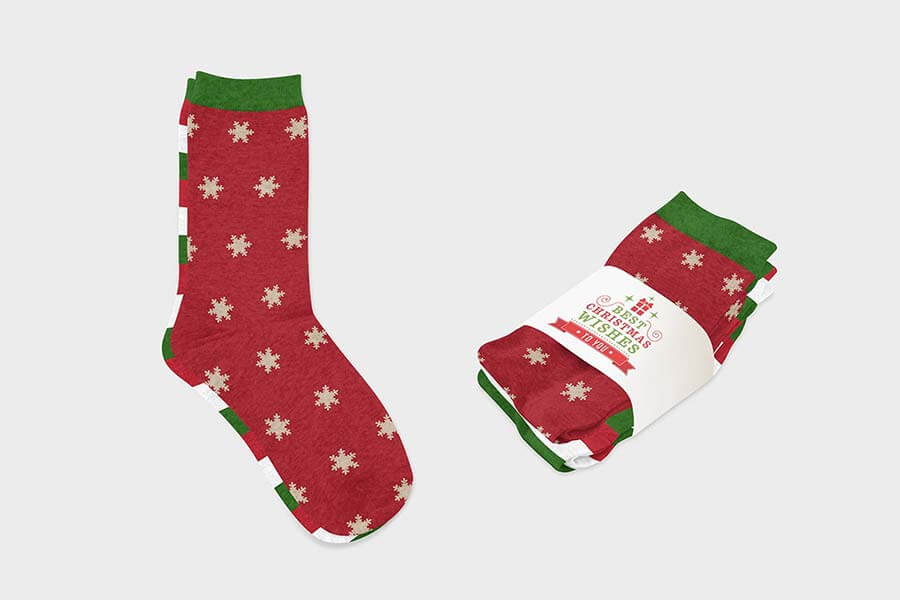 Melange Socks Mockup