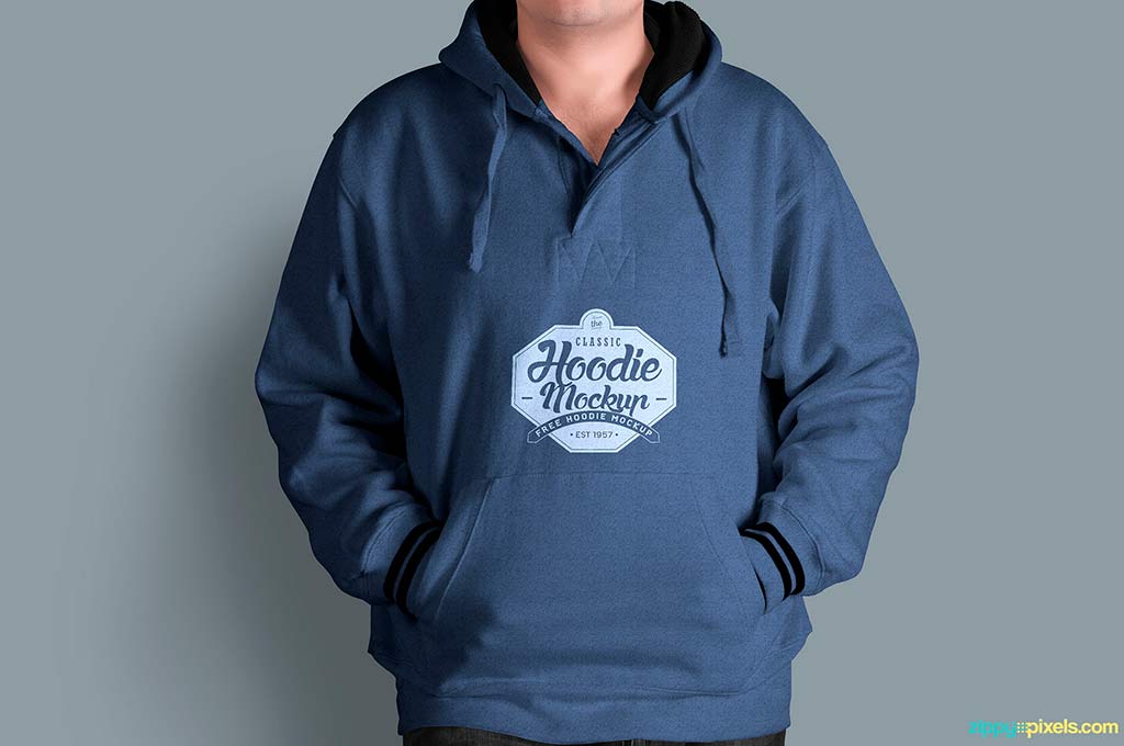 Men’s Free Hoodie Mockup