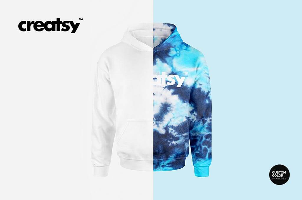 Mens Hoodie Without Drawcords Mockup