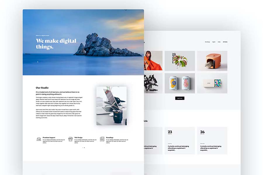 Misto — One Page Portfolio Template