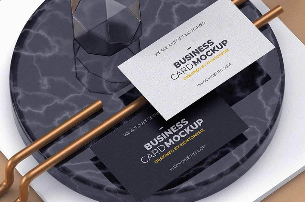 Modern Experimental Business Card Mock-Up