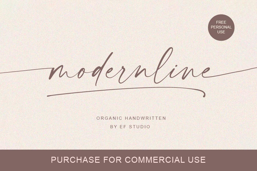 Modernline Handwriting Font