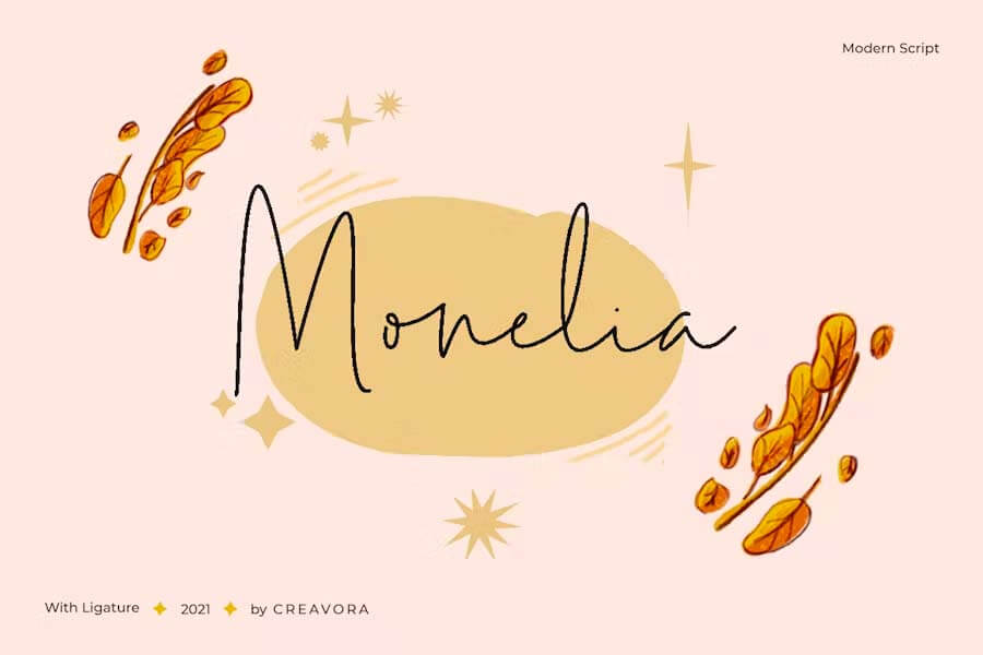 Monelia — Handwriting Script Font