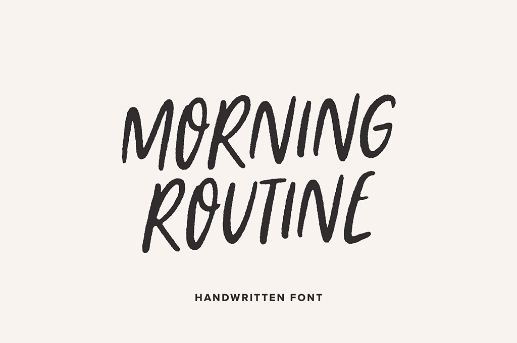 Morning Routine Handwritten Font