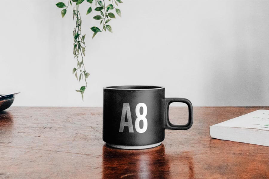 Mug on Table Mockup