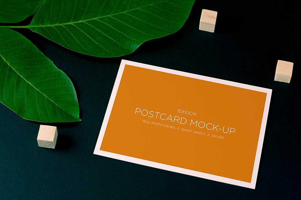 Nature Style Postcard Free Mockup