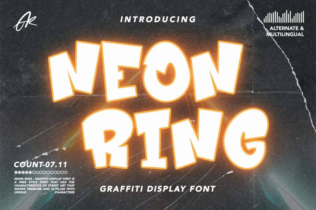 Neon Ring - Free Graffiti Display Font