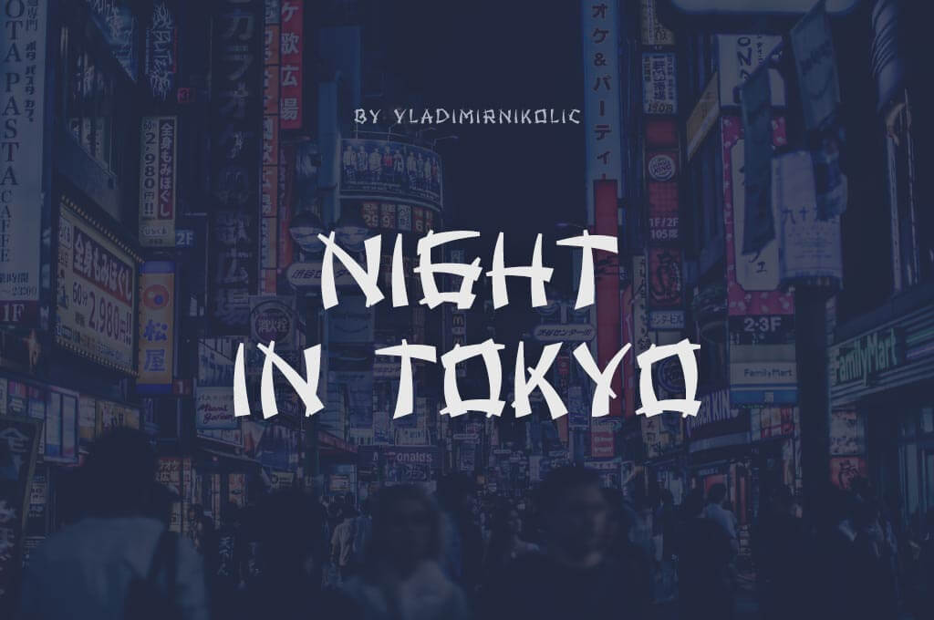 Night in Tokyo Font Family