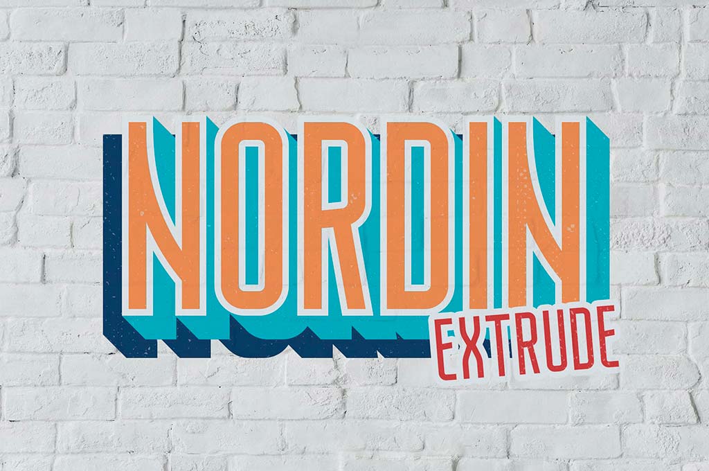 Nordin Extrude Font Family